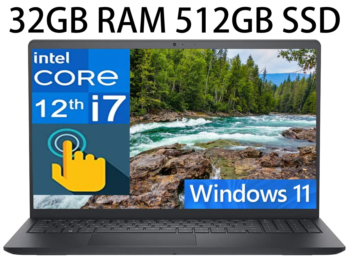 DELL Dell Inspiron 15 3000 3520 laptop i7-1255U 32GB 512GB 15.6" Touchscreen — photo du produit