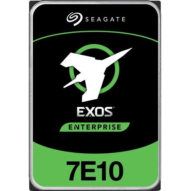 Silver 3.5 inch enterprise hard drive with SAS connector and label showing Exos 7E10 ST4000NM001B 4TB 7200 RPM 256MB cache