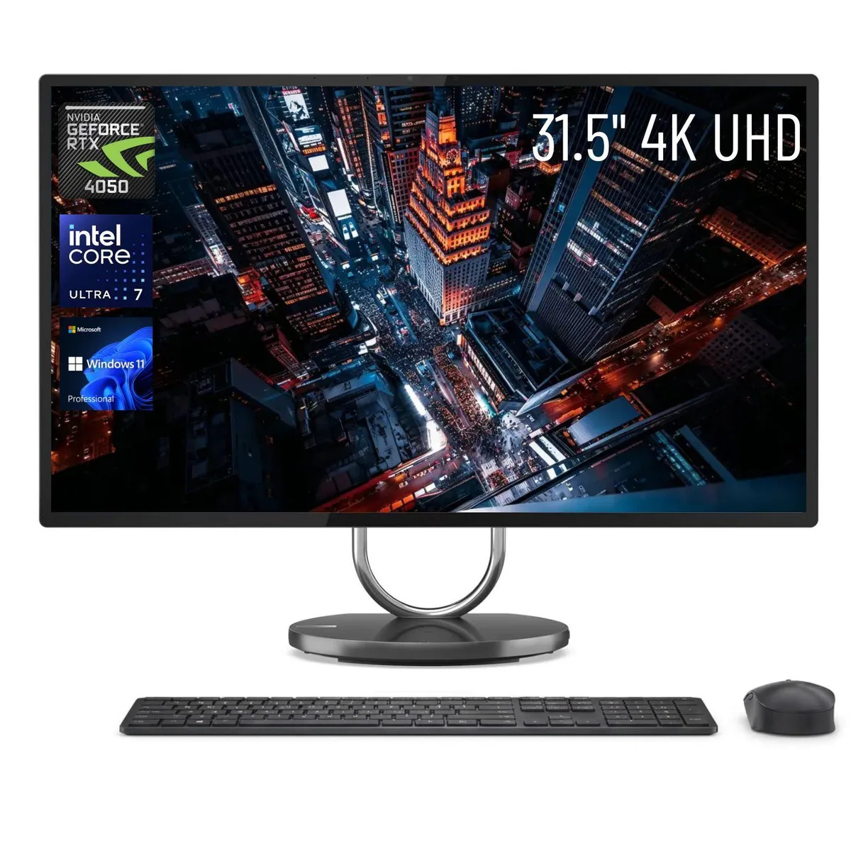Lenovo Lenovo Yoga AIO 32i Premium desktop PC 31.5 UHD Core Ultra 7 258V RTX 4050 32GB 1TB Grey — photo du produit