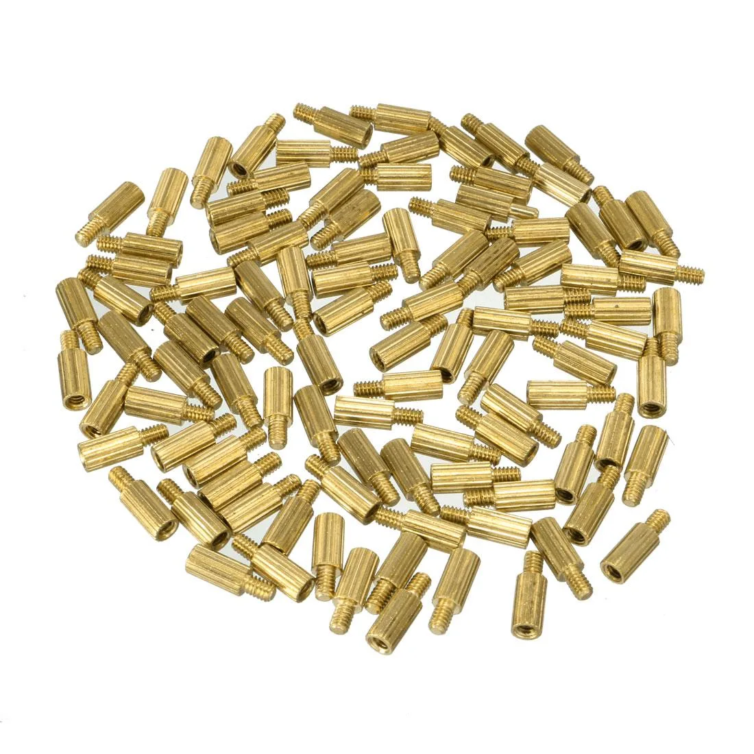 Unique-Bargains Unique-Bargains 100pcs M2 6+3mm Brass Standoff Spacer — 商品写真
