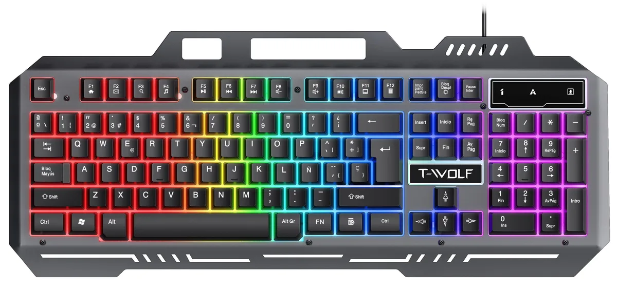 Laptomo Laptomo T16 Gaming Keyboard 104-Key USB 2.0 Gray — product photo