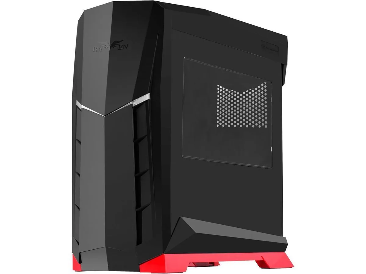 NO. NO. CS-RVX01BR-W server chassis 90 degree rotation black red — صورة المنتج