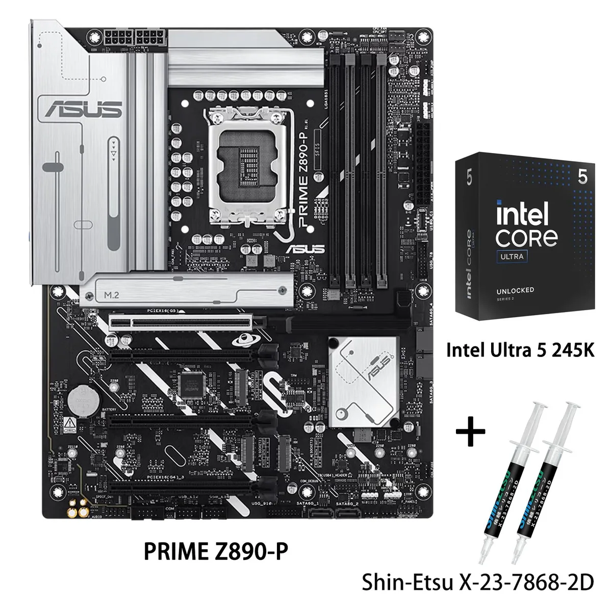 ASUS ASUS PRIME Z890-P Intel motherboard & Core Ultra 5 245K CPU — product photo