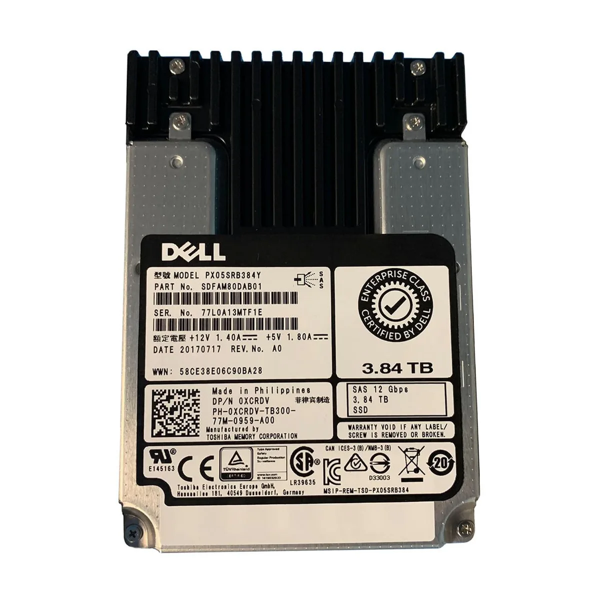 DELL DELL PX05SRB384Y 3.84TB SAS 2.5" enterprise SSD — fotografija proizvoda