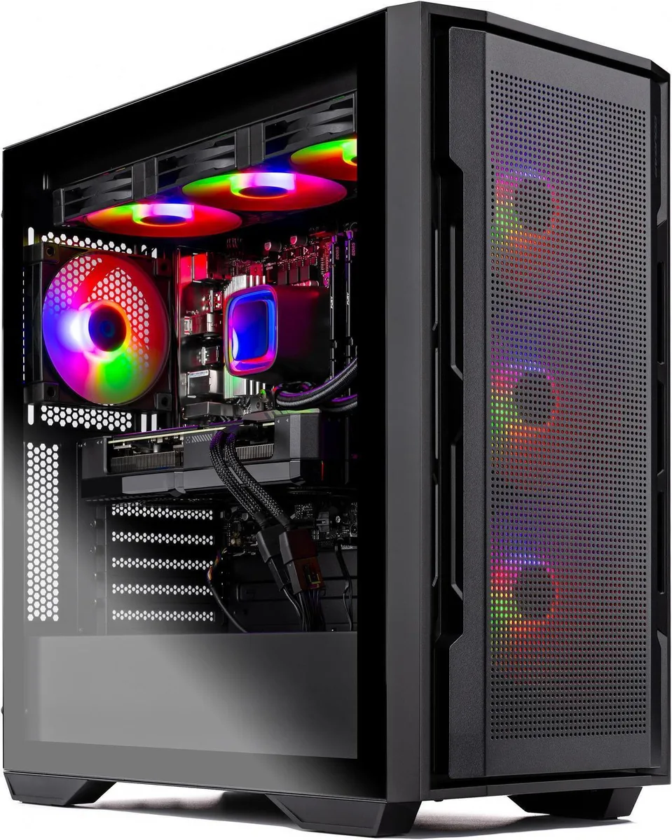 Skytech Skytech ST-RAMPAGE2-1587-B-AL Ryzen 7 7700X RTX 5070 32GB DDR5 1TB NVMe gaming PC — fotografia produktu