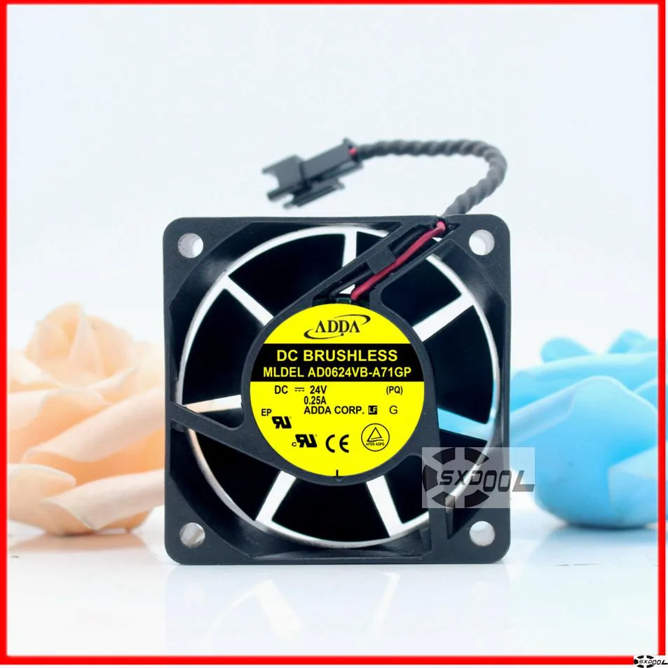 SXDOOL SXDOOL ADDA AD0624VB-A71GP 24V 0.25A 60x60x25mm 2-pin case fan — product photo