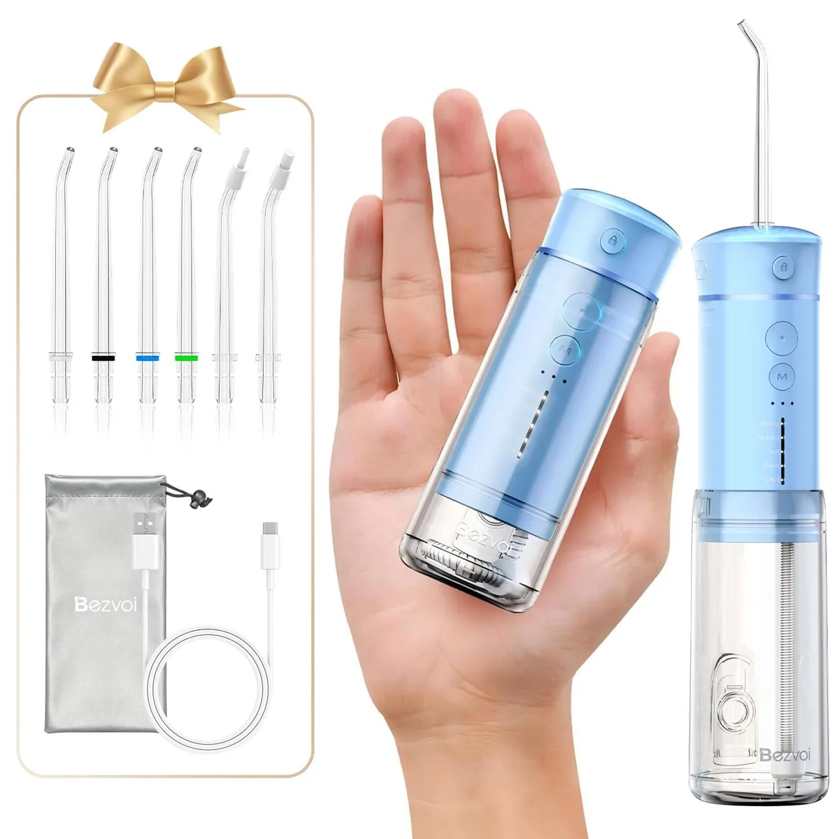 Bezvoi Y825 Oral Care Water Flosser 180 ml 5 Modes 6 Tips — product photo