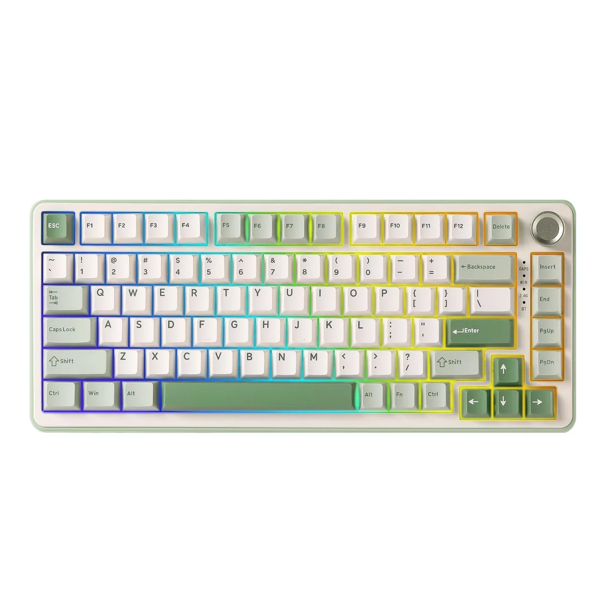 YUNZII YUNZII B75 PRO 75% Gasket Wireless Mechanical Gaming Keyboard Matcha Green Milk V2 Switch — photo du produit
