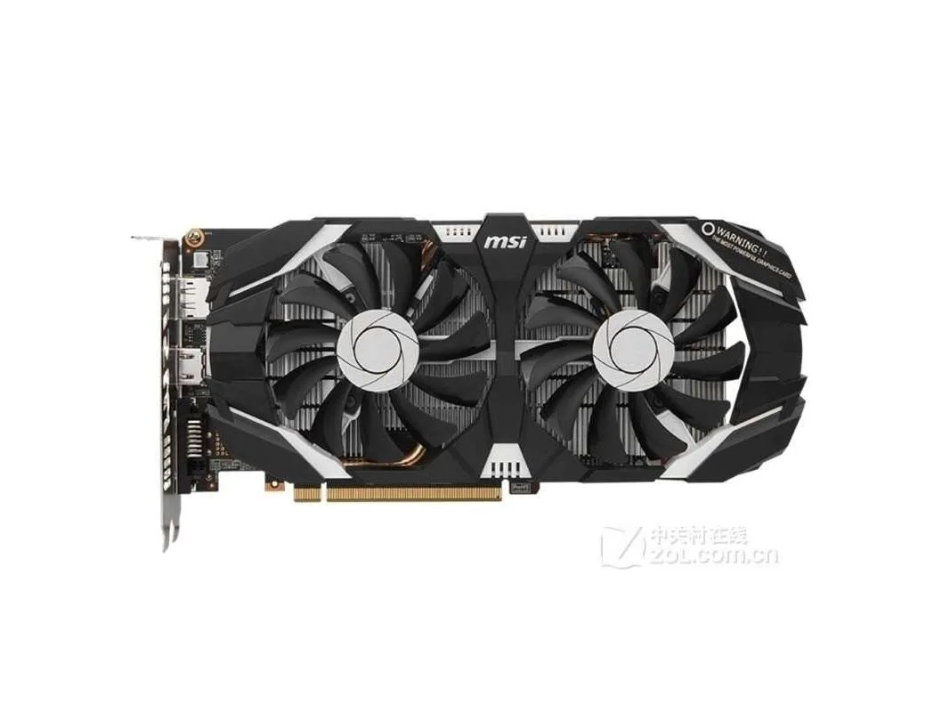 MSI GeForce GTX 1060 Cyclone 6G dual-fan graphics card in black and grey