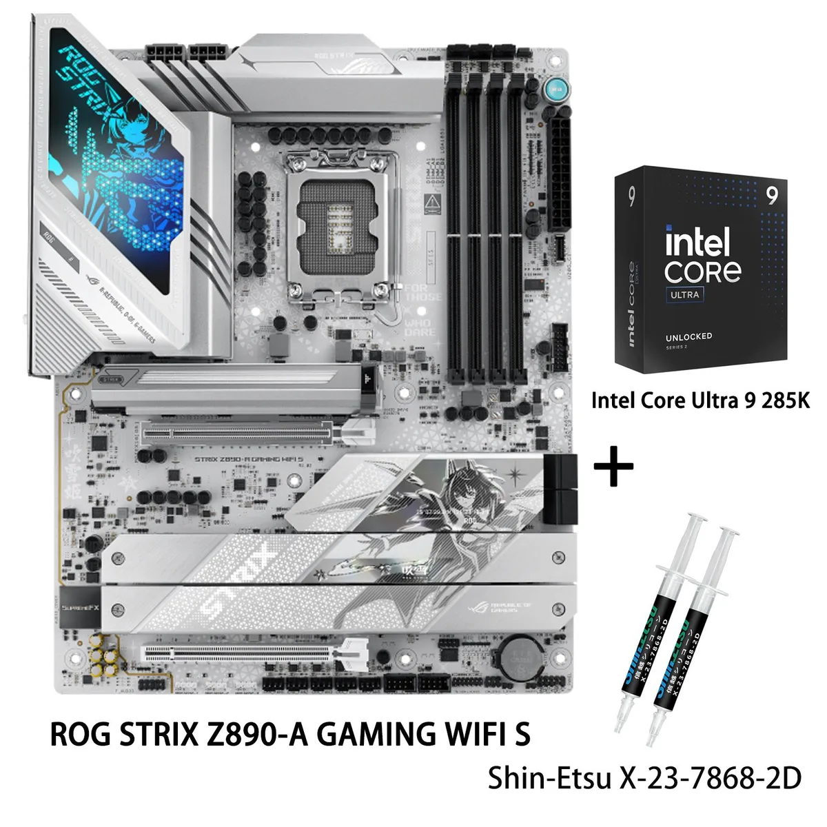 ASUS ASUS ROG STRIX Z890-A GAMING WIFI S + Core Ultra 9 285K Intel motherboard — product photo