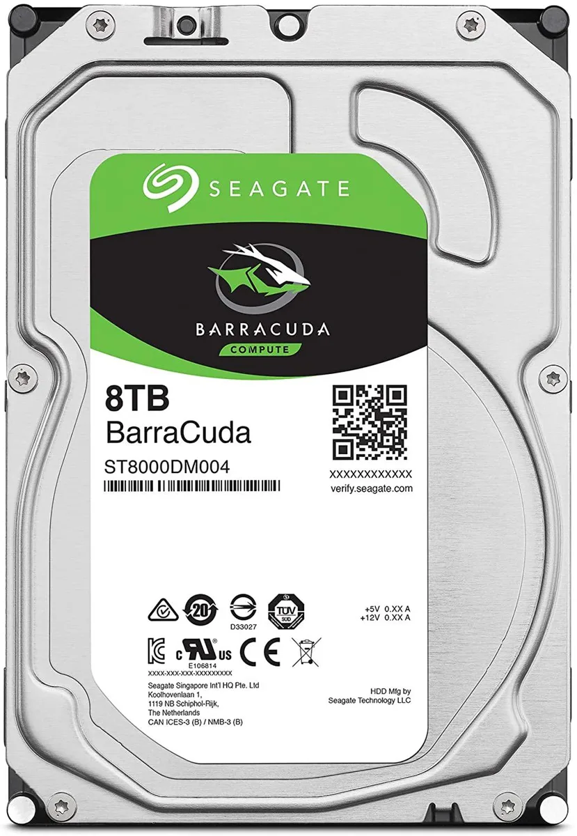 Seagate Seagate BarraCuda 8TB 3.5 Inch Sata 5400 RPM 256MB Cache internal hard drive — foto produk