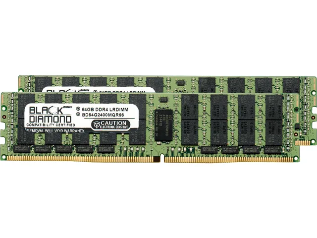 Black Diamond Memory Black Diamond Memory BD64GX22400MQR96 128GB (2 x 64GB) DDR4 2400 ECC Registered server RAM — ภาพสินค้า