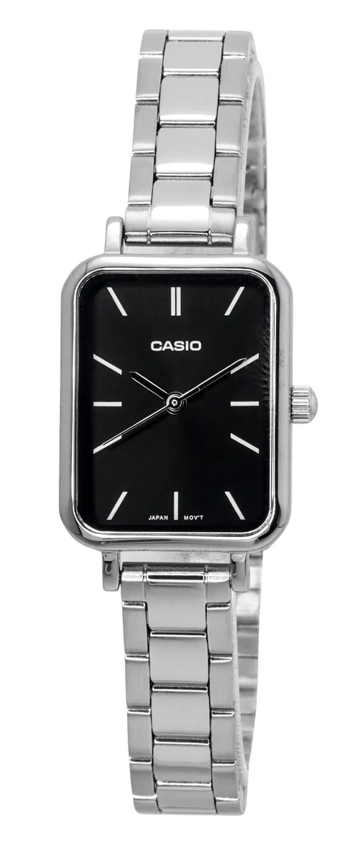 CASIO CASIO LTP-V009D-1E Stainless Steel Black Dial Quartz Watch — produkto nuotrauka