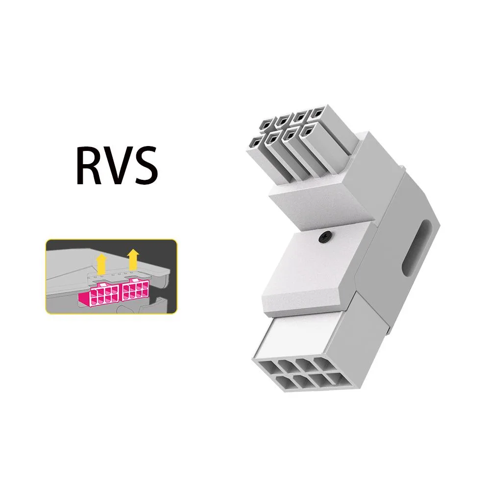 Corn Electronics Corn Electronics 8-Pin GPU Power Adapter 90° White — product photo