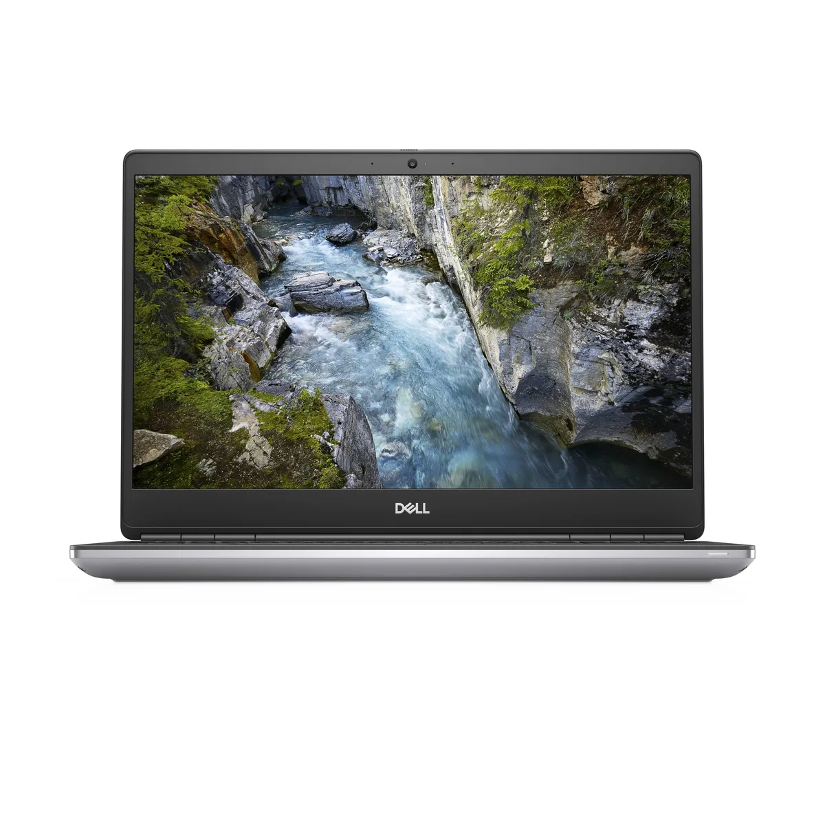 Silver Dell Precision 7550 laptop closed lid 15.6 inch screen