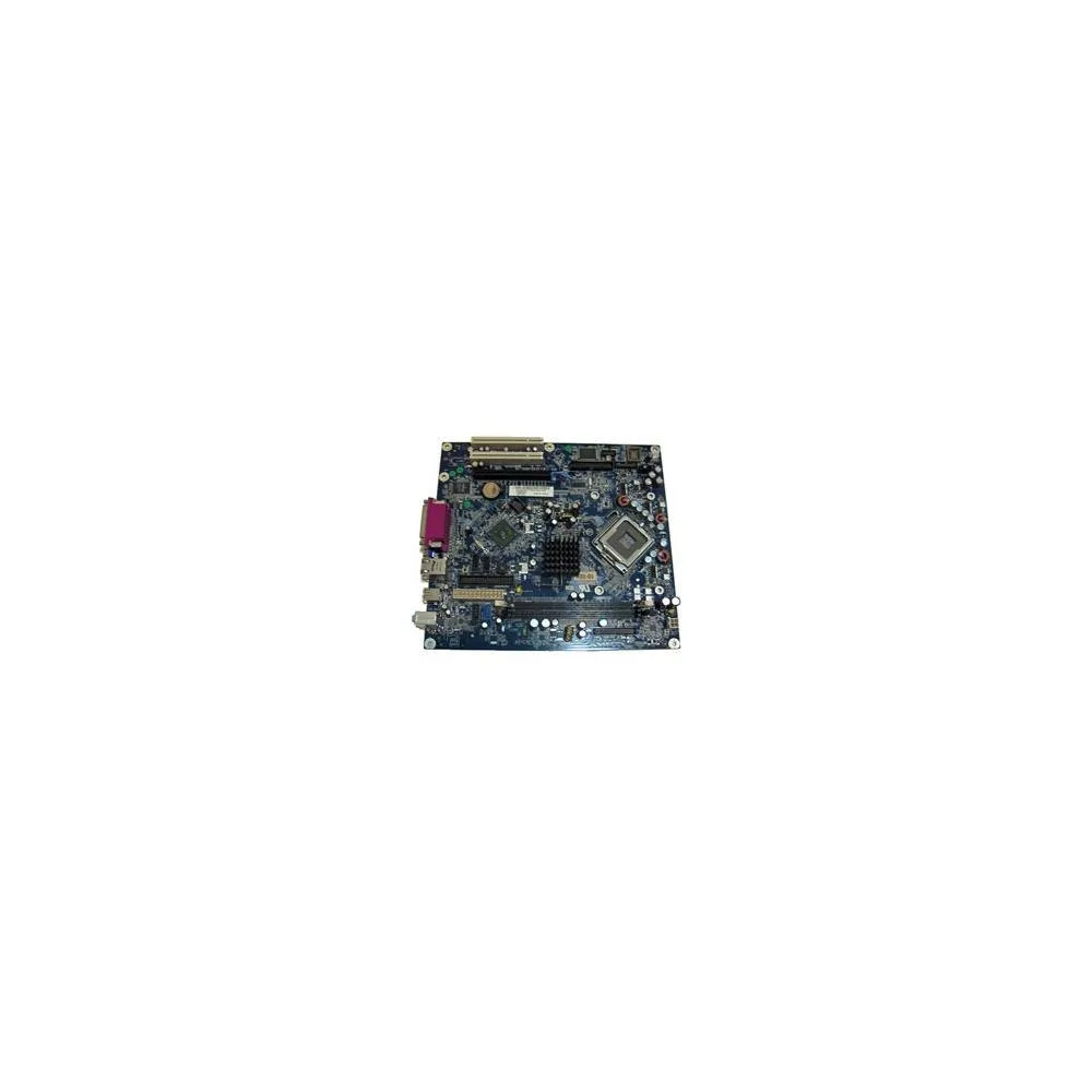Green rectangular motherboard with LGA 775 socket two DDR2 slots and PCI Express x16