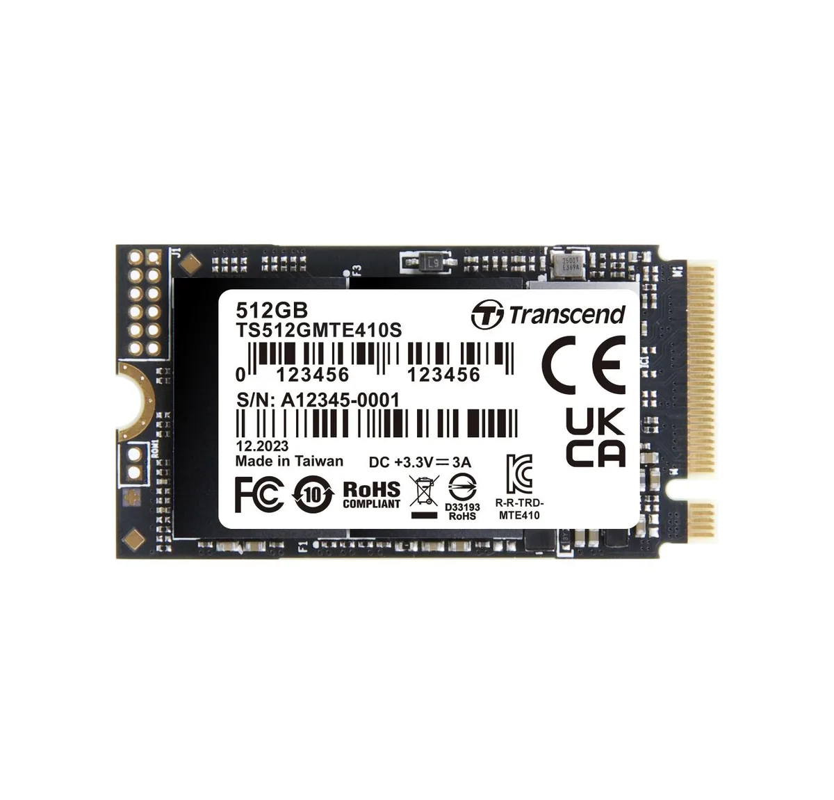 Transcend Transcend 410S 512GB NVMe PCIe 4.0 M.2 2242 internal hard drive — foto del producto