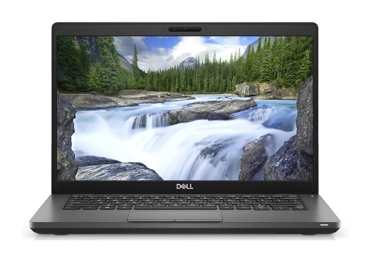 Black Dell 5400 laptop closed lid 14 inch FHD non-touch screen Grade A condition