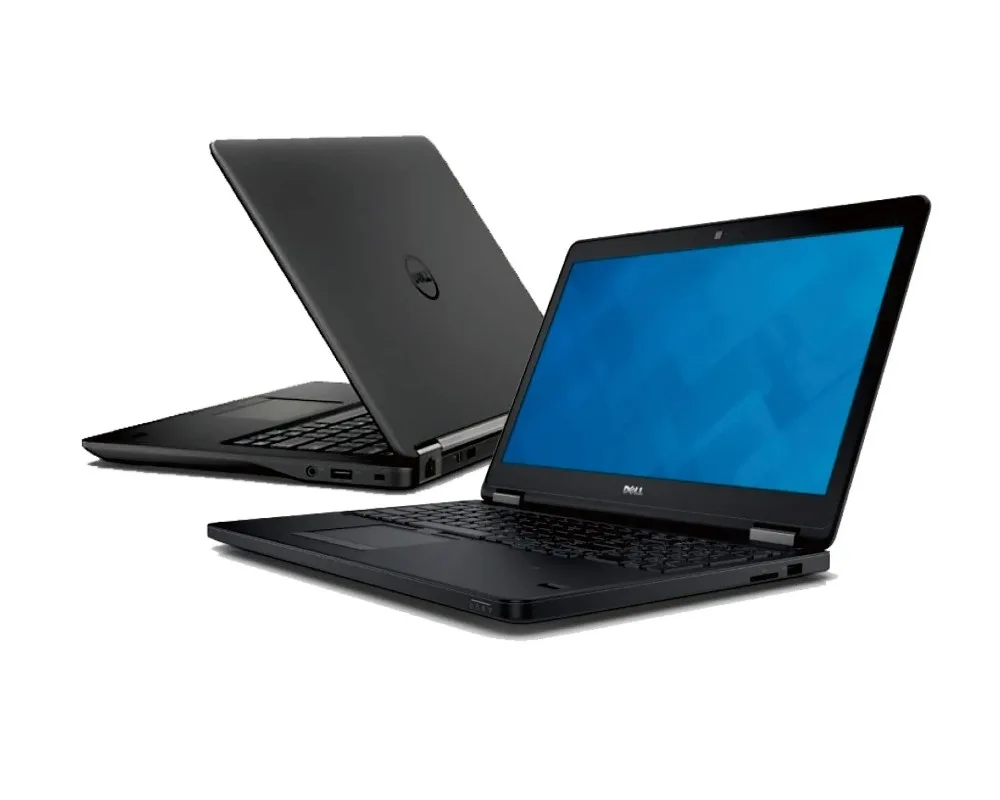 Black Dell Latitude E7250 12.5 inch laptop, paint fading inside, missing bottom rubber feet, outer case scratches
