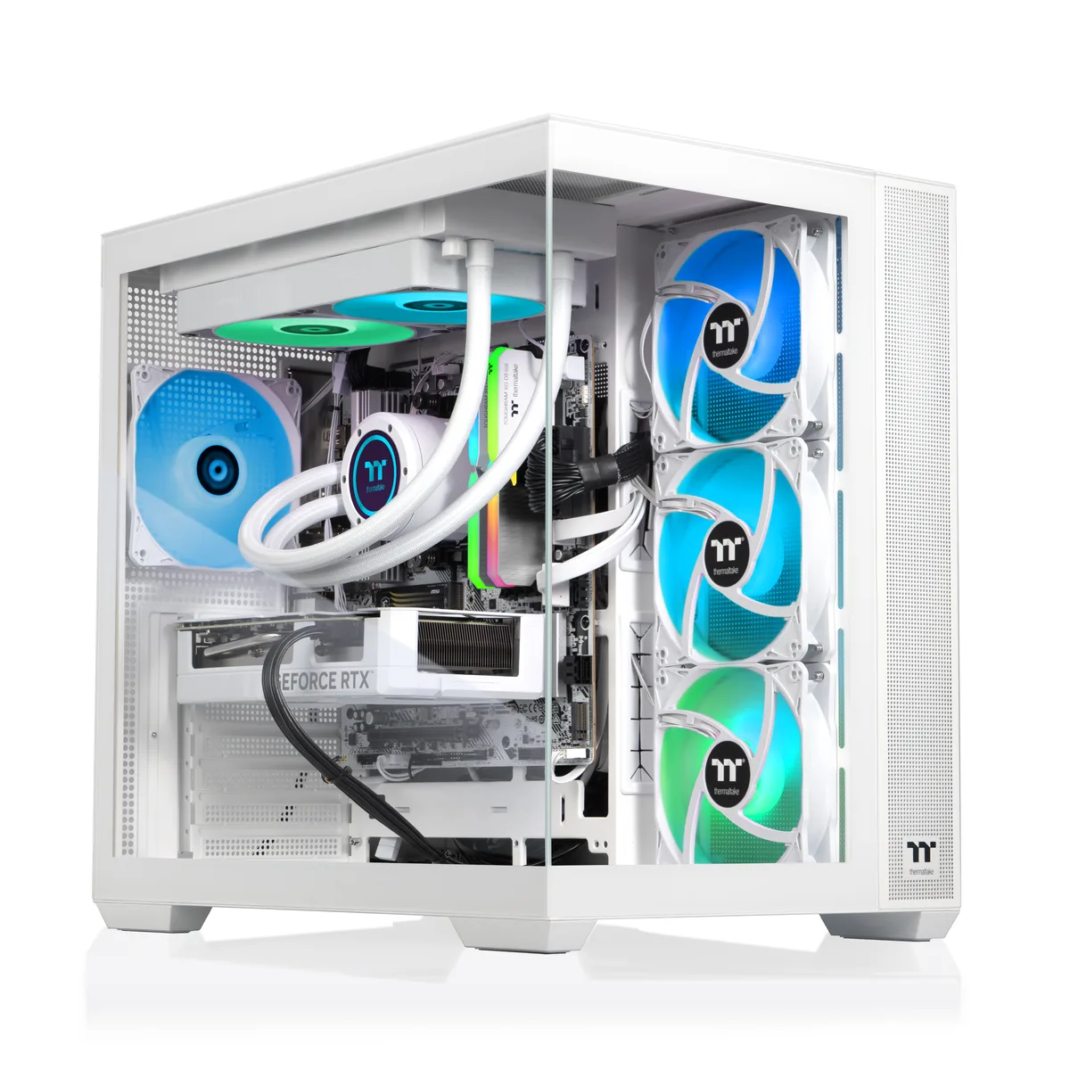 Thermaltake Thermaltake V38S-B650-580-LCS gaming PC Ryzen 7 7800X3D 32GB DDR5 1TB SSD RTX 5080 16GB — product photo