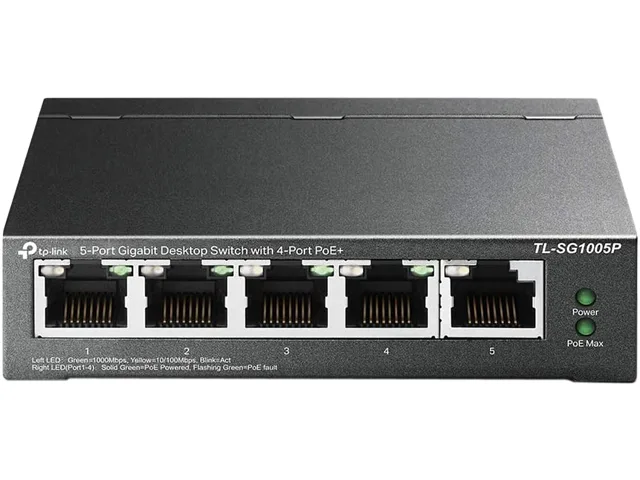 TP-Link TP-Link TL-SG1005P 5-port Gigabit PoE+ network switch 65W budget — produktfoto