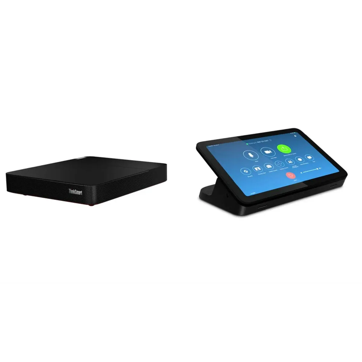 Compact black ultra-small desktop with 10.1 inch touchscreen display