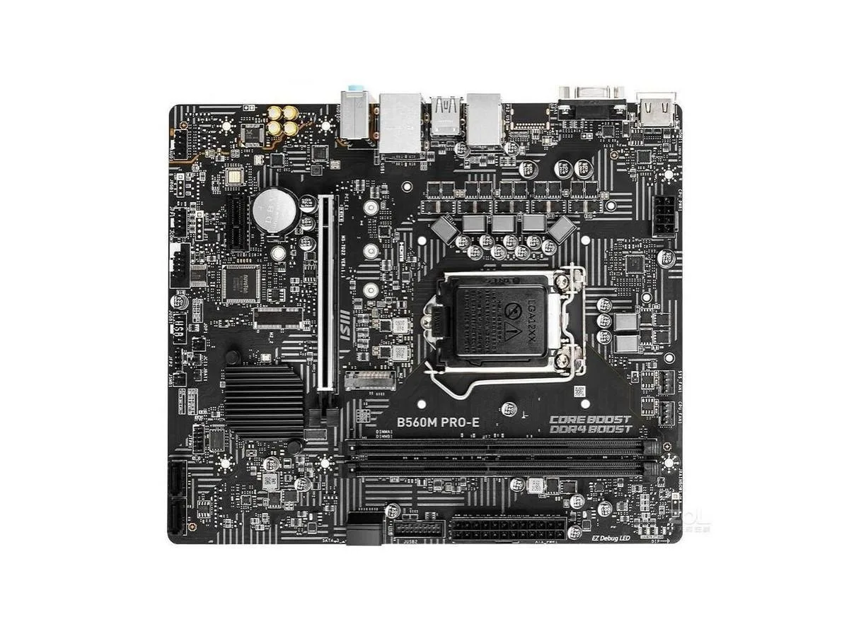Green Micro ATX motherboard with black PCIe slots and silver heatsinks