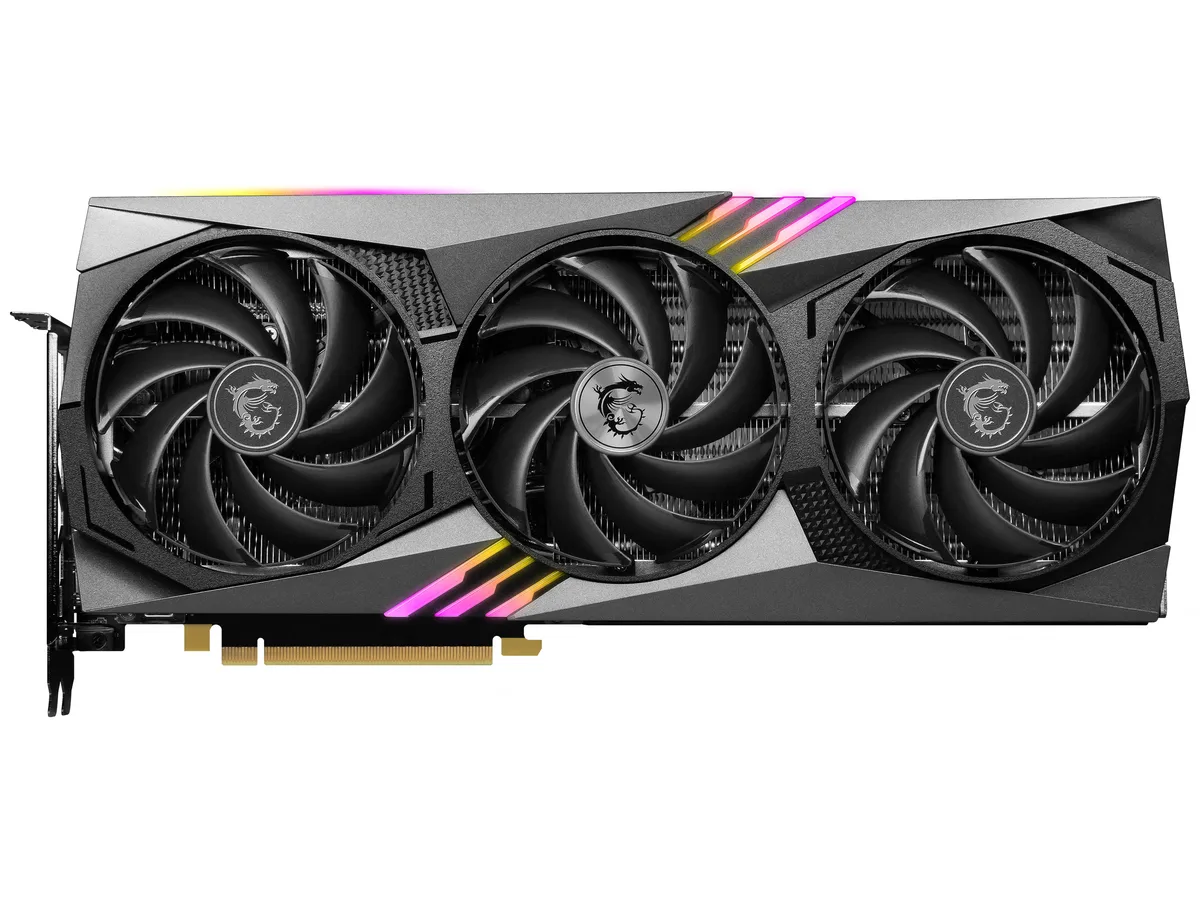 MSI RTX 4060 Ti triple-fan graphics card in black and silver finish