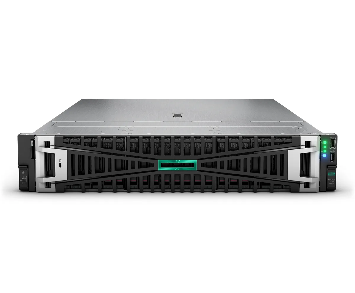 HPE HPE P92710-005 DL385 G11 9115 2P 8x32GB-R 2xGPU 2x6.4TB NVMe IB NDR200 4x1800W TAA rack server — photo du produit