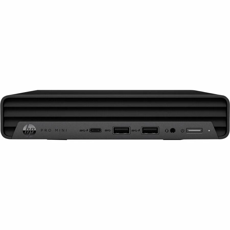 Compact silver mini desktop with front USB ports