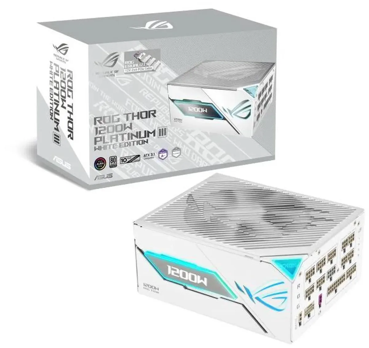 ASUS ASUS ROG Thor 1200W Platinum III Equalizer White Edition power supply — photo du produit