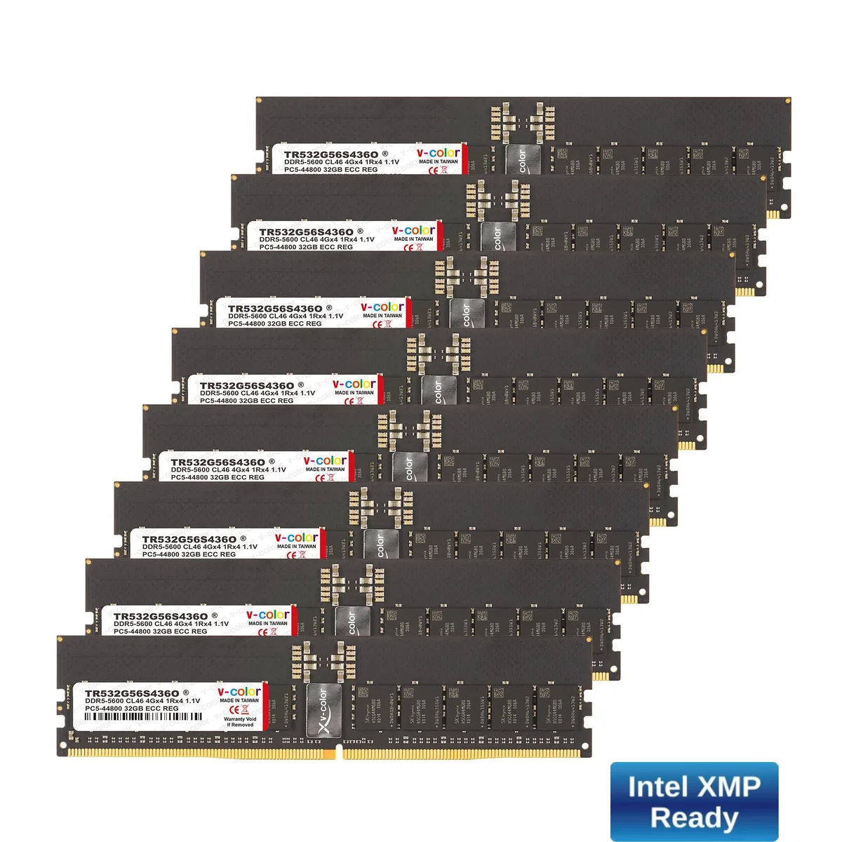 V-color V-color OC R-DIMM DDR5 256GB (8×32GB) 5600 CL36 W790 — fotografija proizvoda