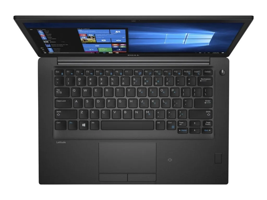 Black 14-inch Dell Latitude 7480 laptop closed lid matte finish