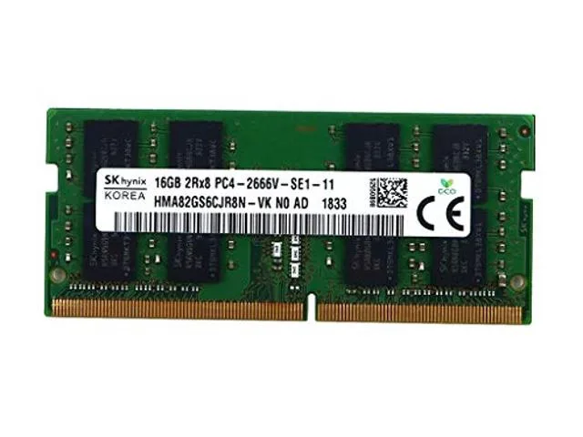 SK hynix SK hynix HMA82GS6CJR8N 16GB 2Rx8 DDR4 SO-DIMM 2666MHz laptop RAM — produktbild
