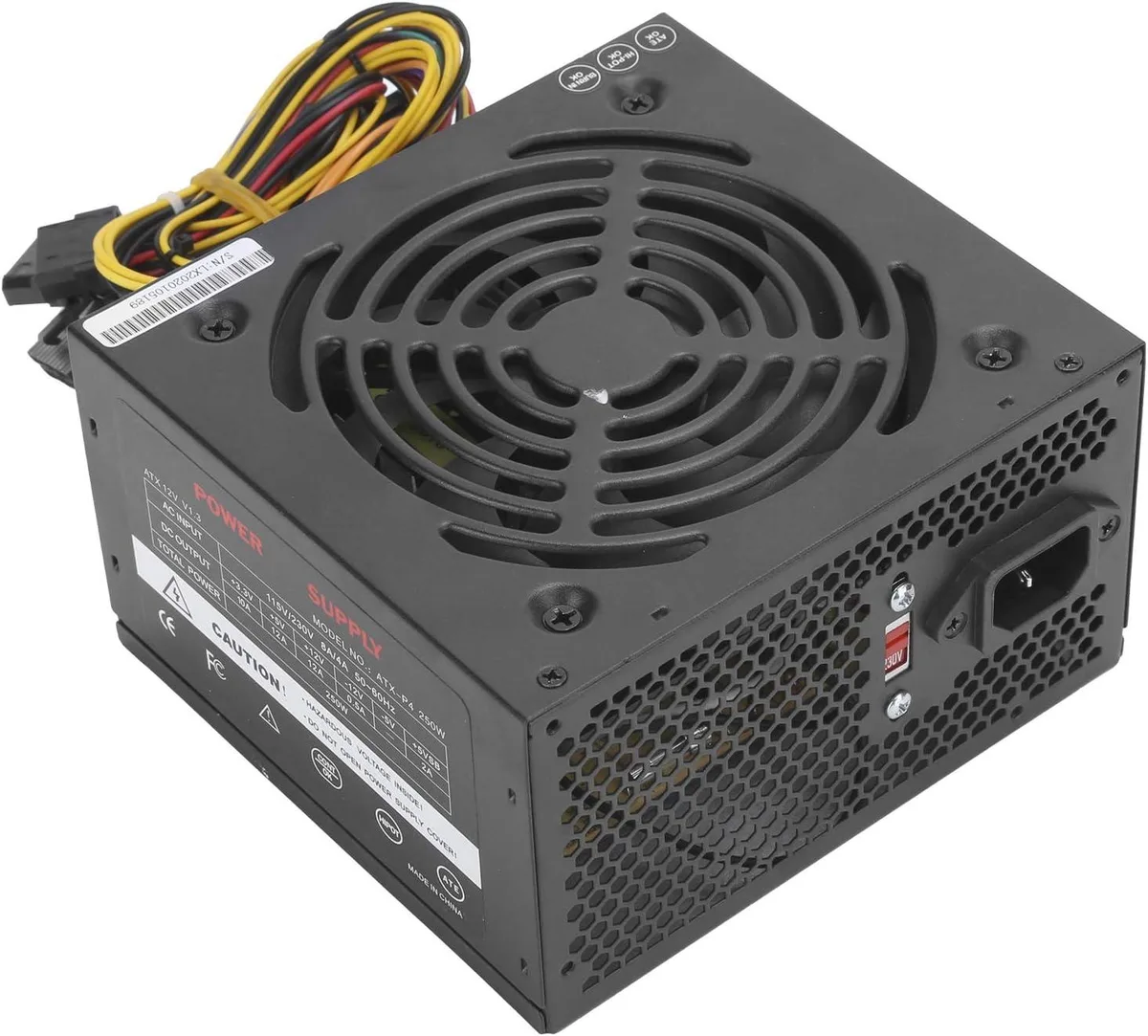 myVolts myVolts ATX-250W 250W fully modular power supply 115/230V manual switching black — product photo