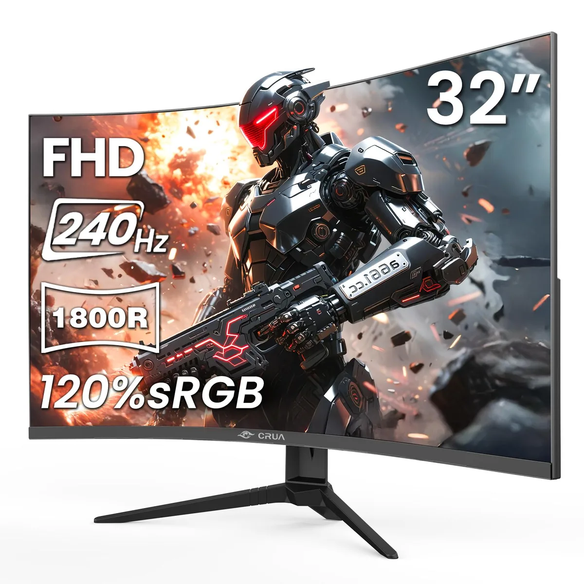 CRUA CRUA 32" 240Hz FHD Curved VA Gaming Monitor — product photo