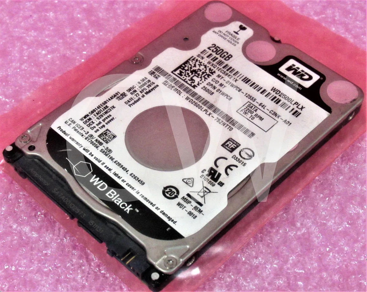 Western Digital Western Digital WD2500LPLX 250GB 7200RPM 32MB 2.5" SATA internal hard drive — Produktfoto