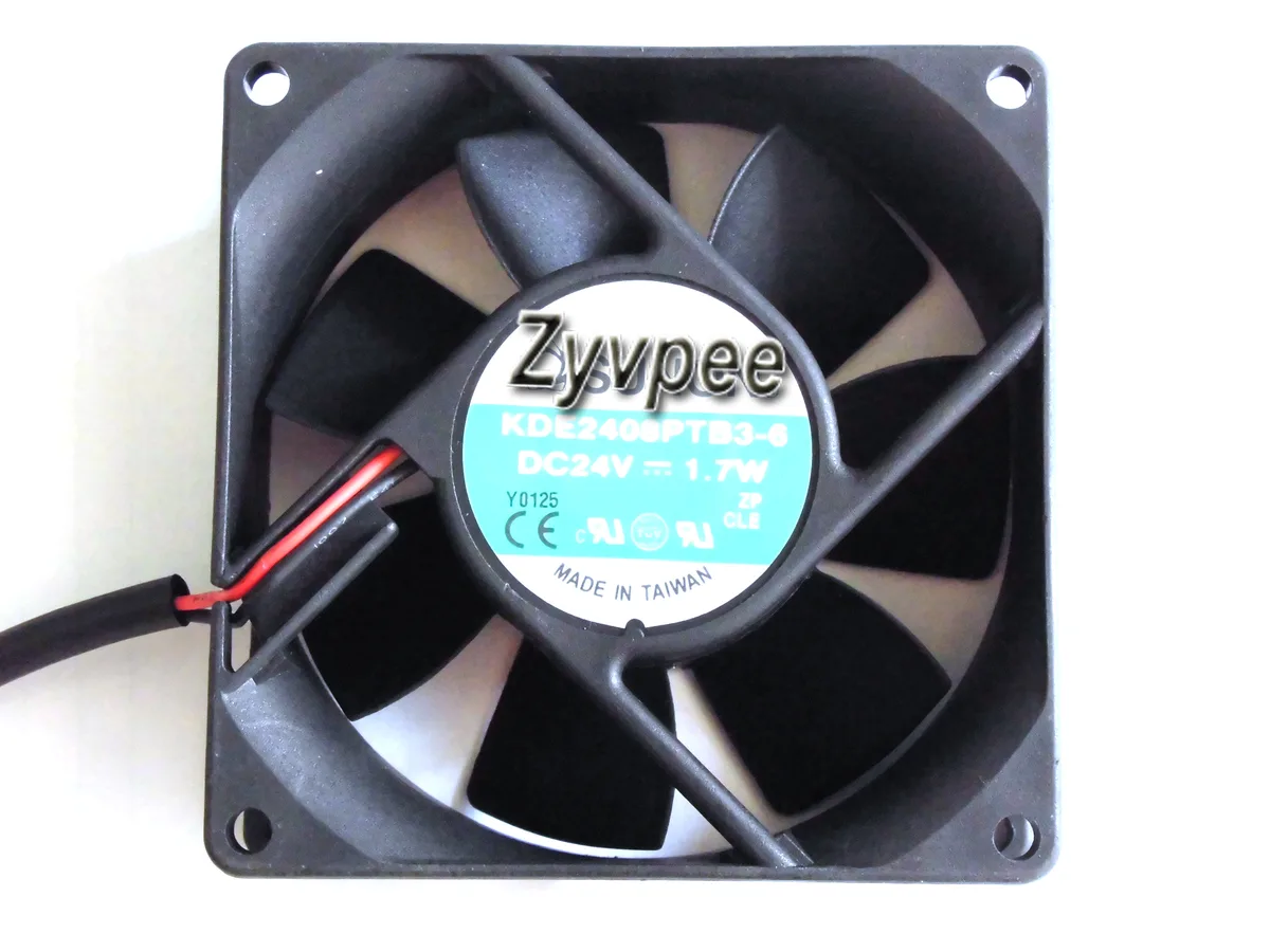 Zyvpee Zyvpee KDE2408PTB3-6 80 mm 24 V 1.7 W 42.5 CFM 1600 RPM 2-wire case fan — foto do produto