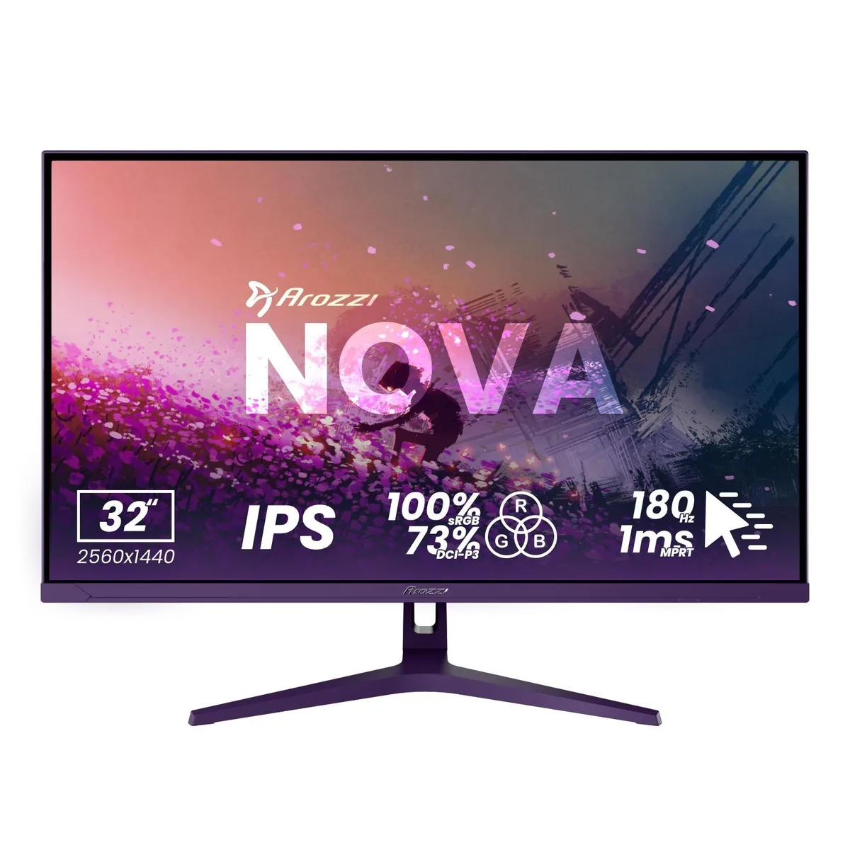 Arozzi Arozzi Nova 32" 180Hz Gaming Monitor Purple — product photo