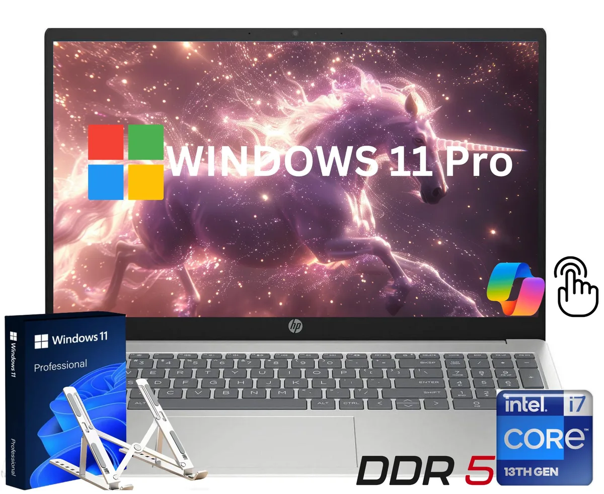 HP HP 15.6" Touchscreen Laptop Core i7-1355U 16GB DDR5 1TB SSD Windows 11 Pro Silver — photo du produit