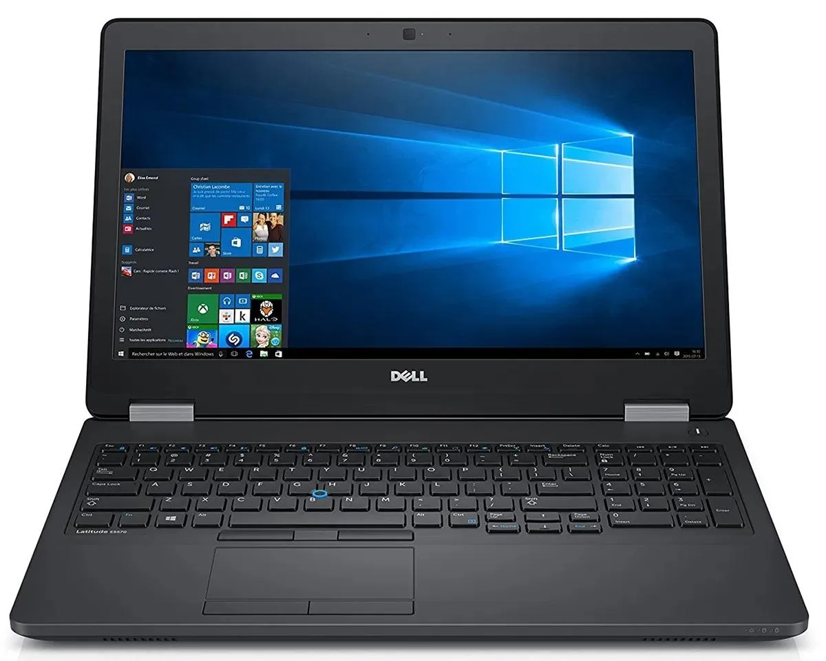 Dell Latitude E5570 laptop closed silver chassis 15.6 inch screen