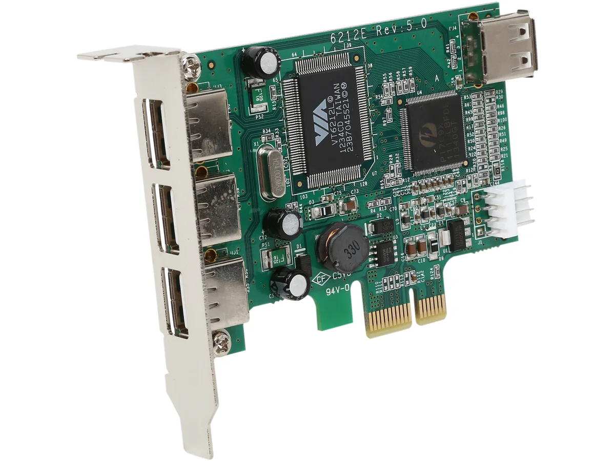STARTECH STARTECH PEXUSB4DP 4 Port PCI Express Low Profile USB 2.0 Expansion Card — 商品写真