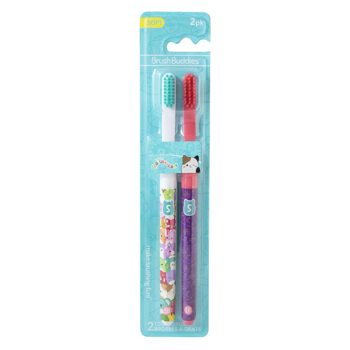  Brush Buddies Squishmallows Manual Toothbrushes 2PK 32738 — 제품 사진