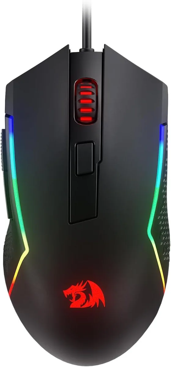 Redragon M616 wired gaming mouse with frosted coating and rubber side grip