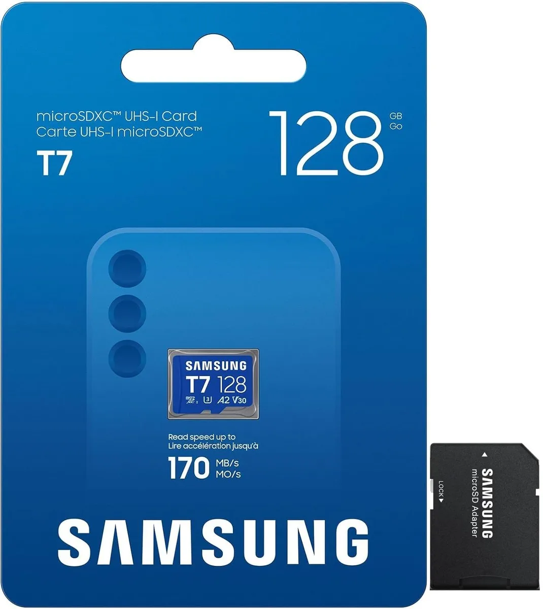 SAMSUNG SAMSUNG T7 microSD 128GB 170MB/s U3 V30 A2 — 제품 사진