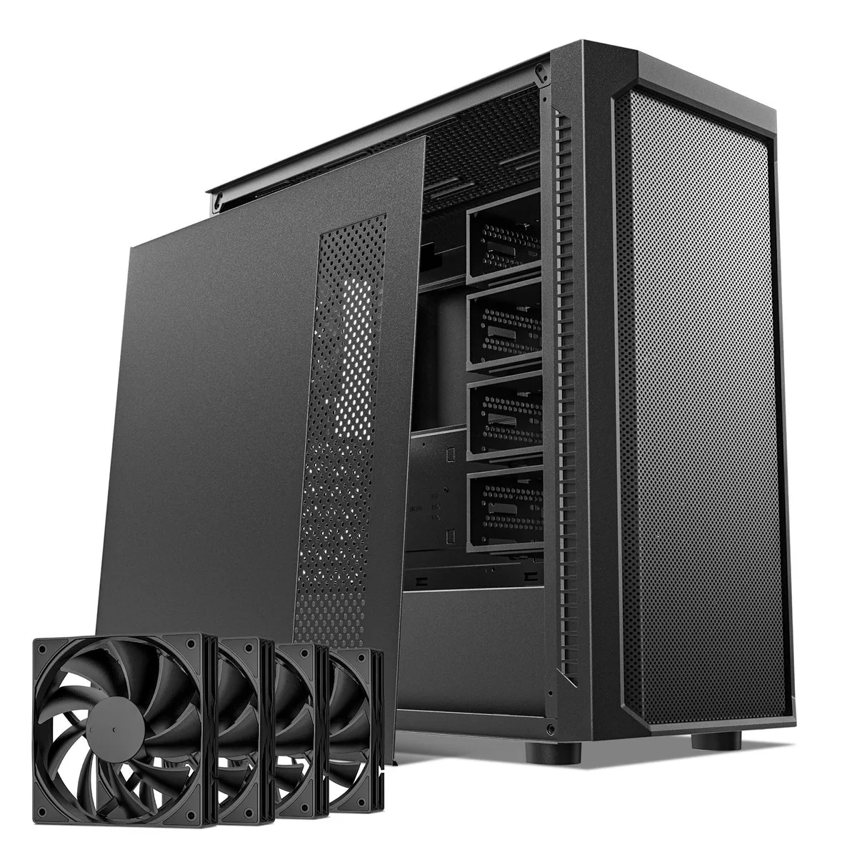 DARKROCK DARKROCK Classico Max Storage Master PC Case 10 x3.5" 3 x2.5" Black — photo du produit