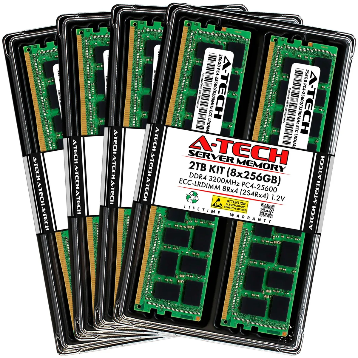 A-Tech A-Tech 2TB (8x256GB) DDR4 3200 ECC LRDIMM 288-Pin Octal Rank x4 3DS Server RAM — product photo