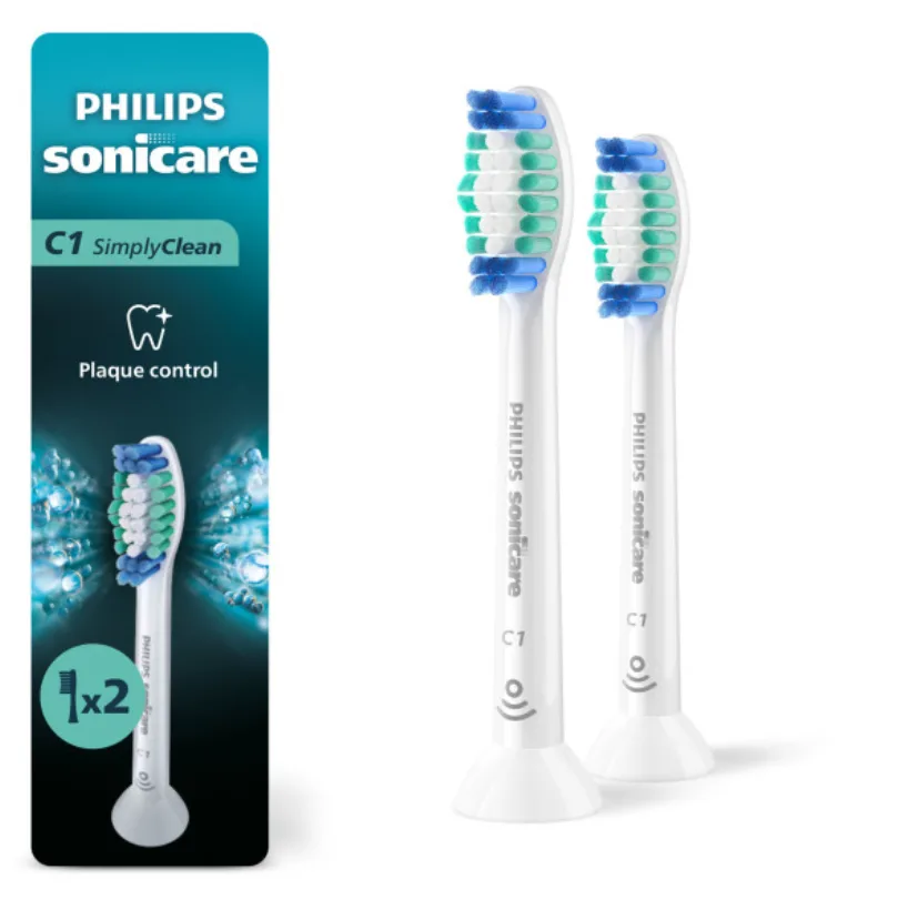 Sonicare Sonicare HX6012/77 C1 SimplyClean brush heads white 2 pack oral care — product photo