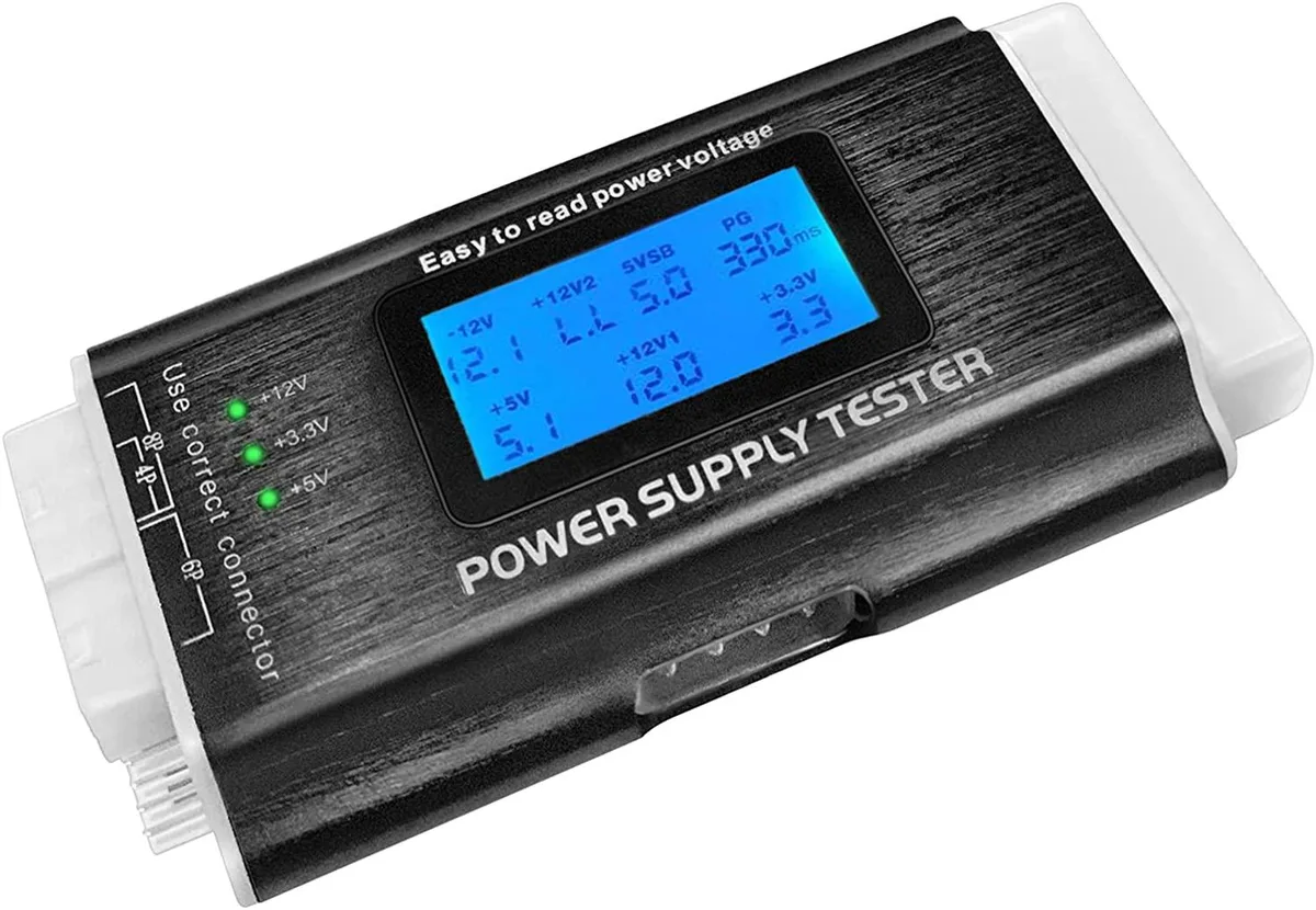 myVolts myVolts Power Supply Tester 20/24 pin 1.8" LCD Aluminium Alloy — photo du produit