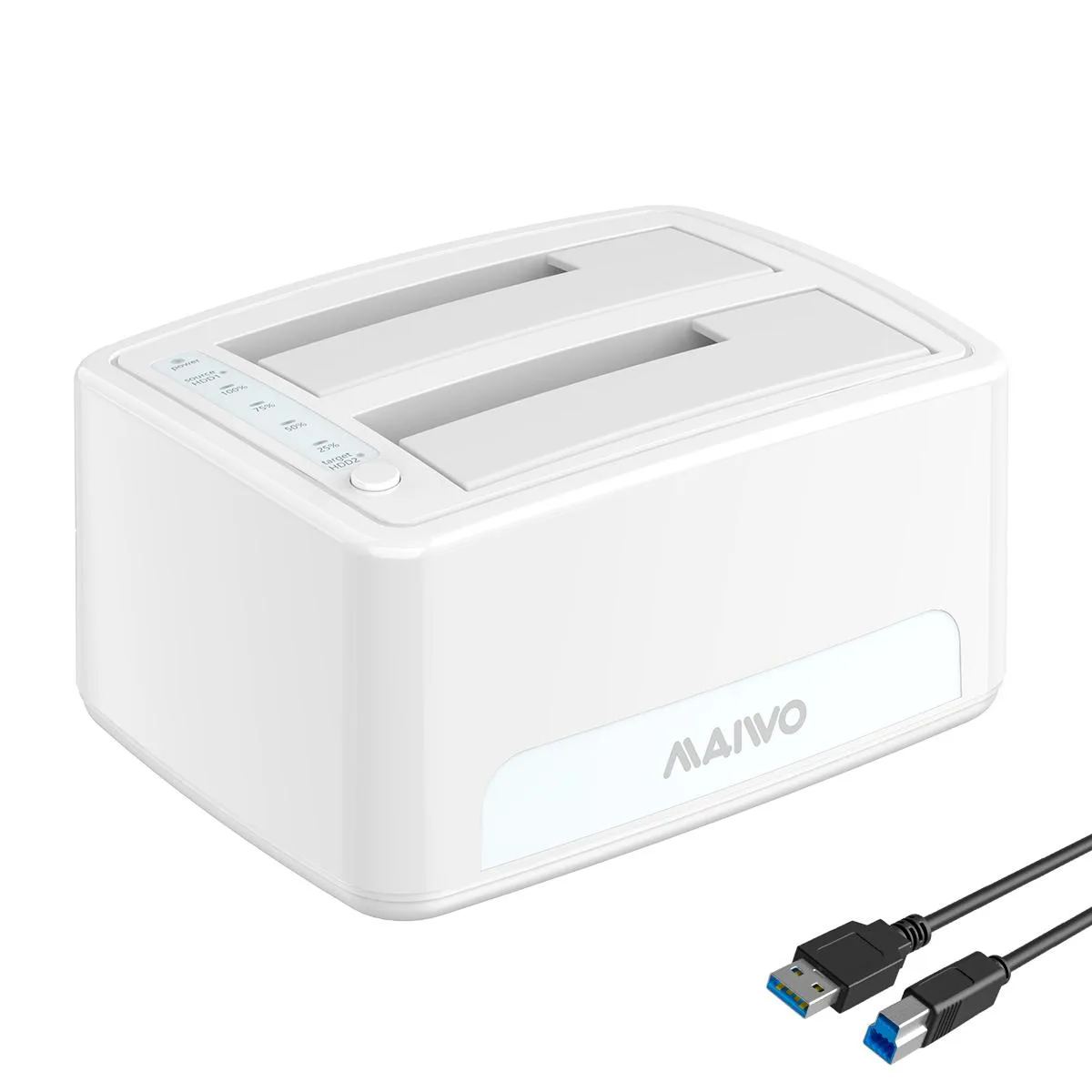 MAIWO MAIWO K3072 dual-bay SATA drive enclosure white — 商品照片